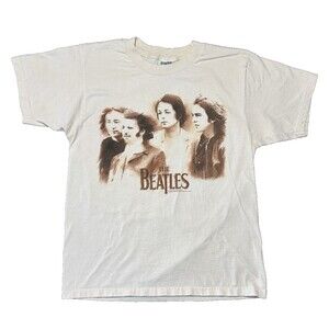 Vintage 90s The Beatles Band T-Shirt Size L Cronies Tag Made in USA 1995